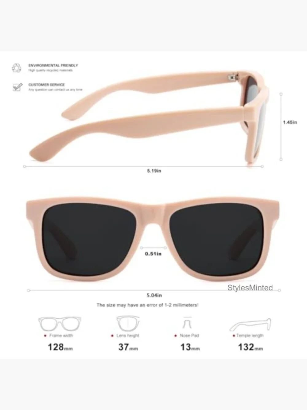 Kids Polarized Sunglasses UV Protection Durable 3-12 Years